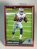 Football trading card of Amari Cooper on a field background