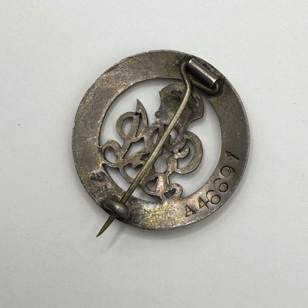 WWI British “For King and Empire – Services Rendered” Silver War Badge (Wounded ANZAC Issue)