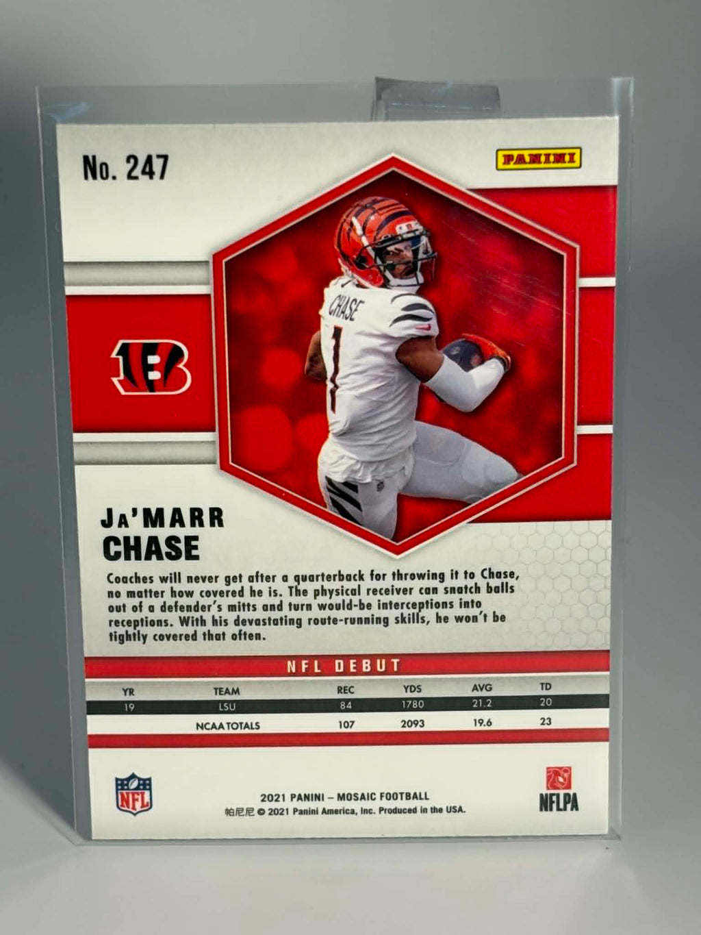 Ja'Marr Chase 2021 Panini Mosaic NFL Debut Rookie #247