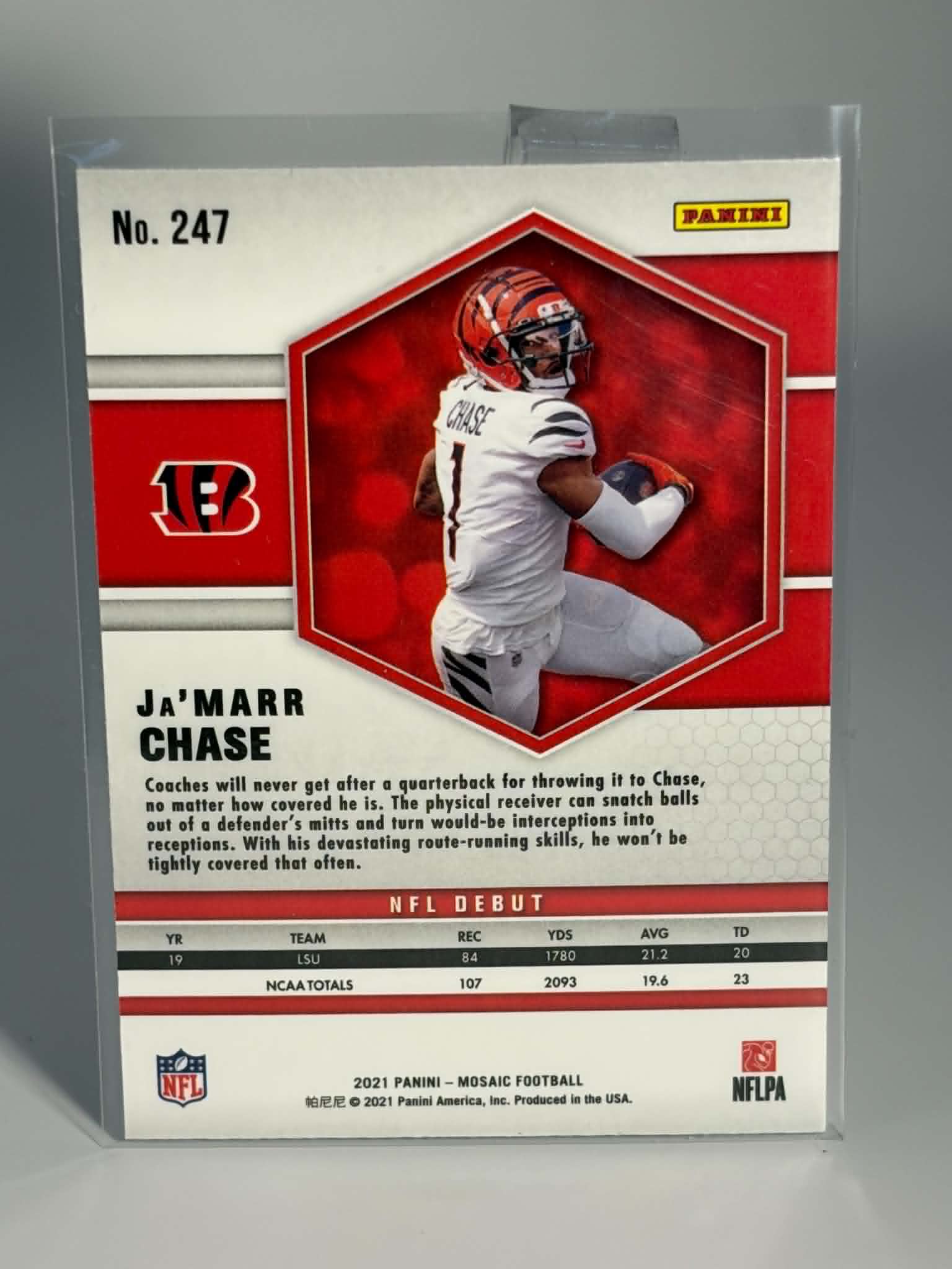 Ja'Marr Chase 2021 Panini Mosaic NFL Debut Rookie #247
