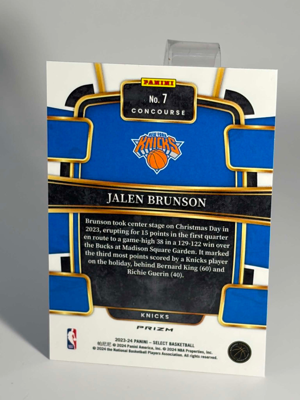 Jalen Brunson 2023-24 Panini Select Concourse #7
