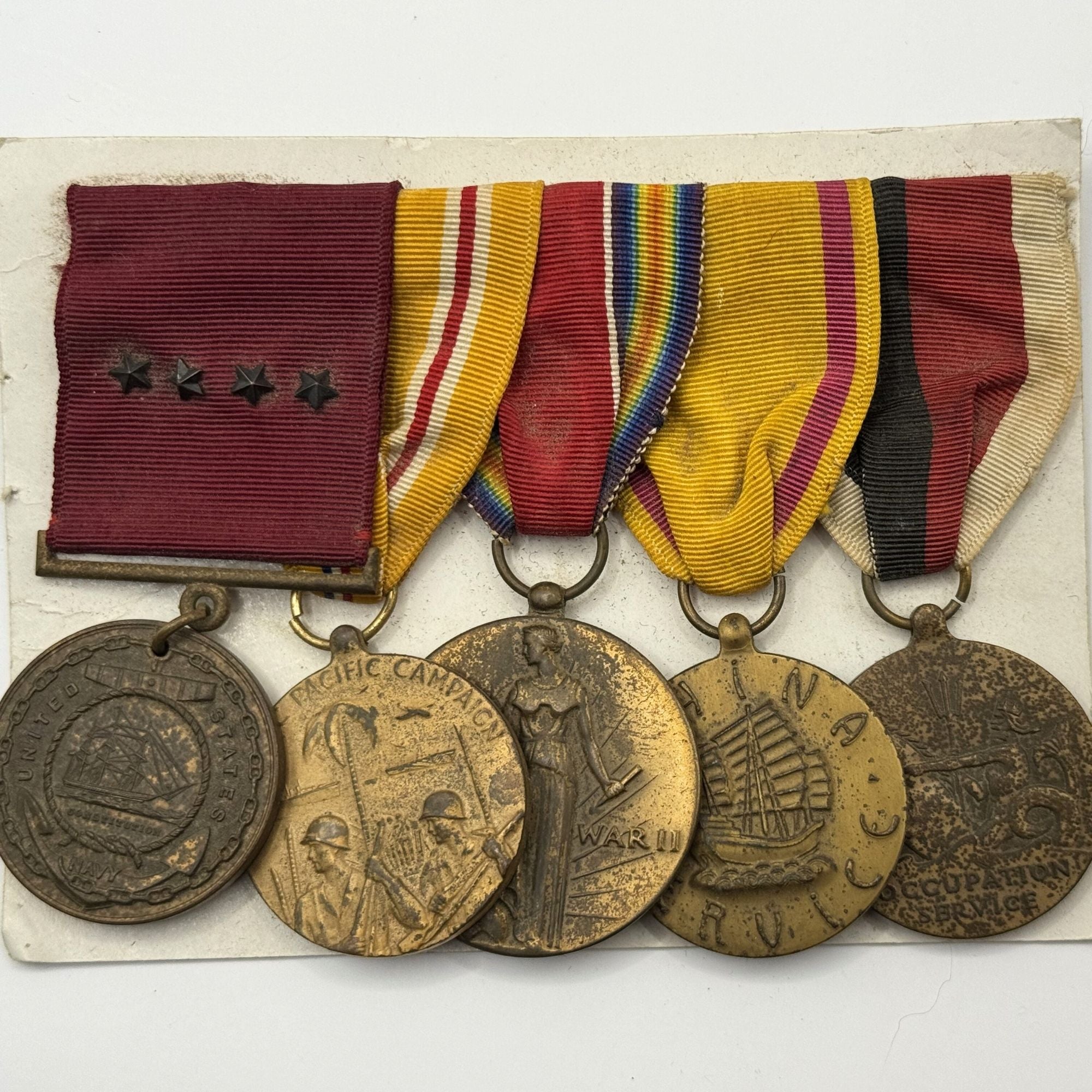 WWII U.S. Marine Corps Medal Group — Pacific Campaign Service Set Robert Alexander Perrault